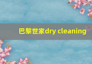 巴黎世家dry cleaning